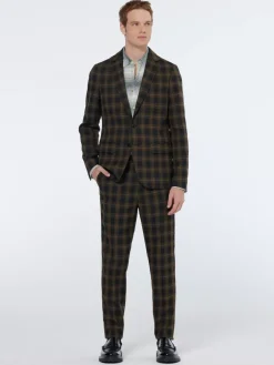 Hot Scotch & Soda Single-breasted yarn-dyed check regular fit blazer GoldenBrownCheck