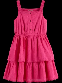 Best Scotch & Soda Sleeveless clip jacquard dress FunFuchsia