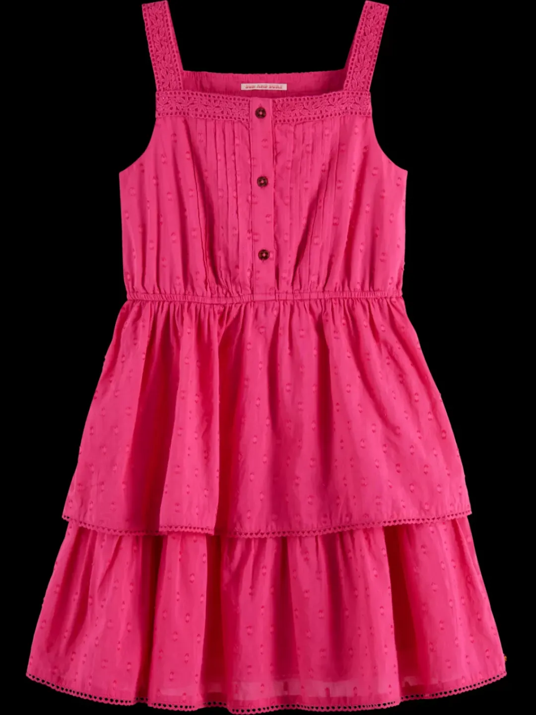 Best Scotch & Soda Sleeveless clip jacquard dress FunFuchsia