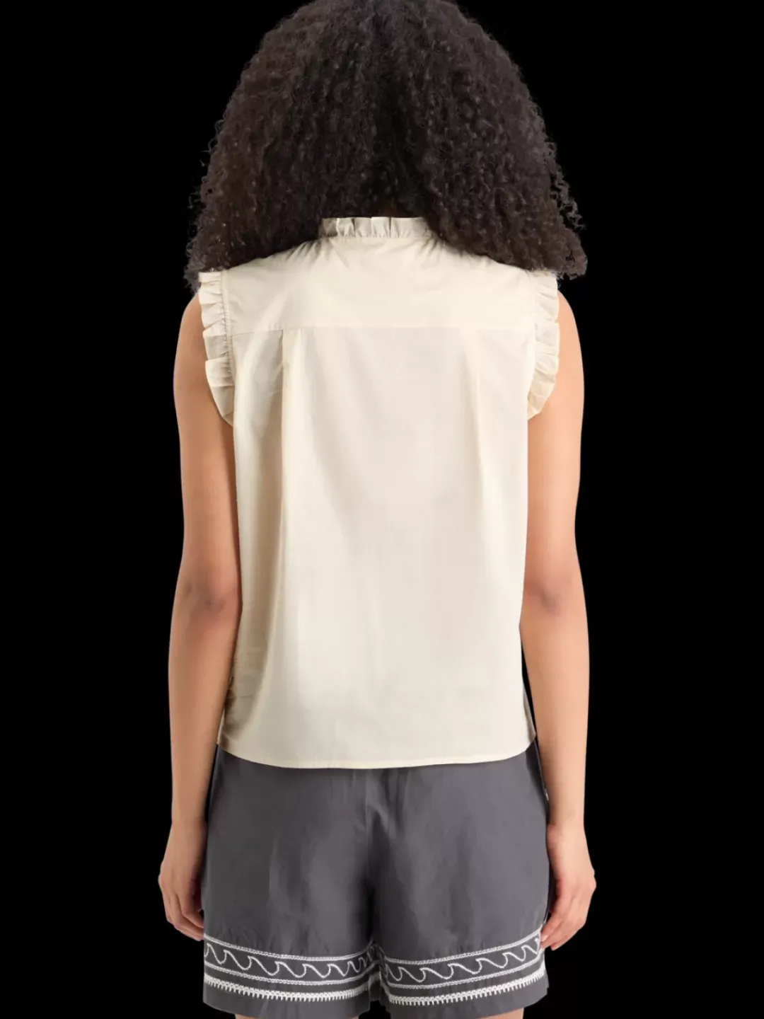 New Scotch & Soda Sleeveless ruffle shirt SoftIce