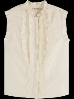 New Scotch & Soda Sleeveless ruffle shirt SoftIce