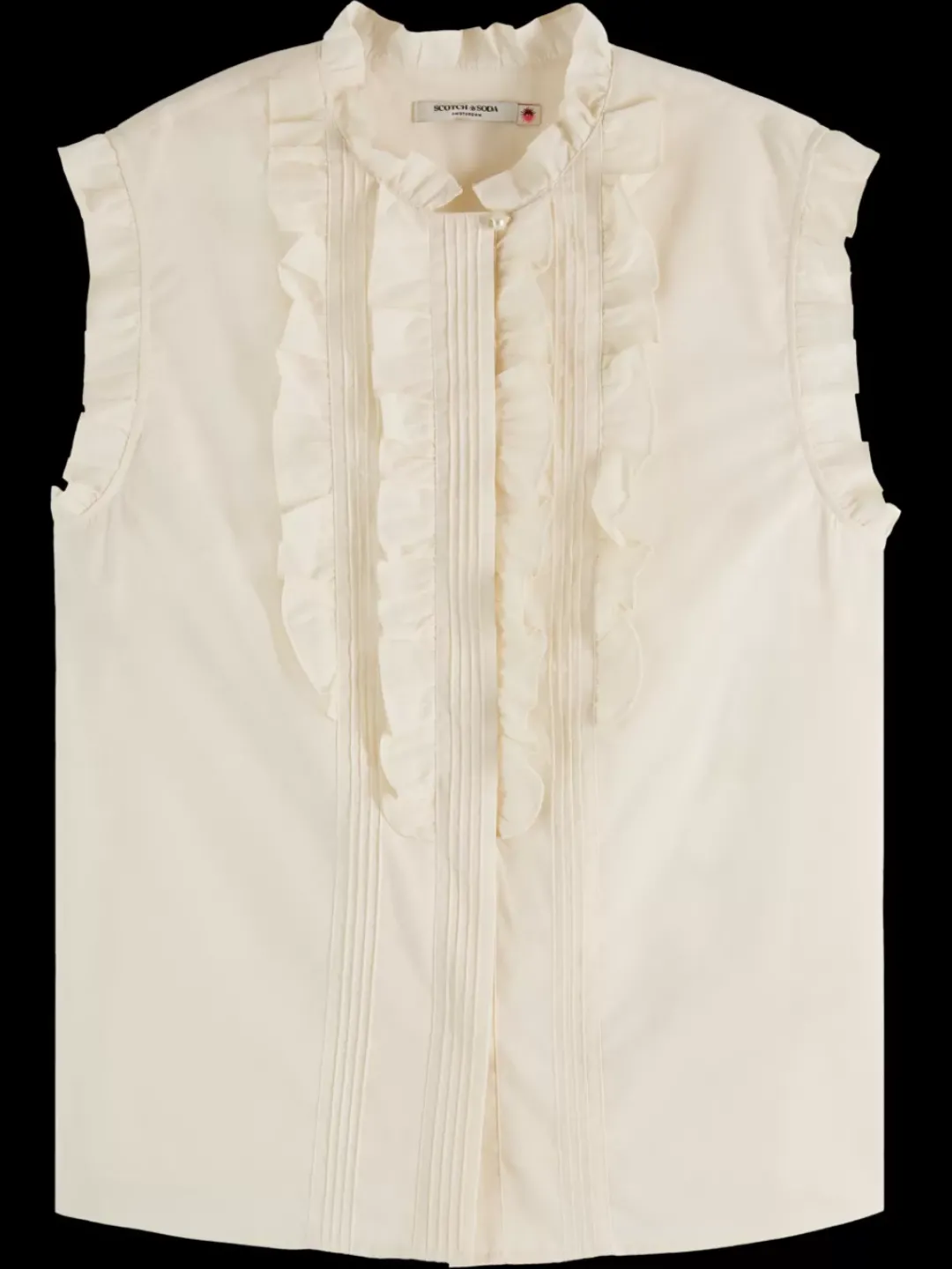 New Scotch & Soda Sleeveless ruffle shirt SoftIce