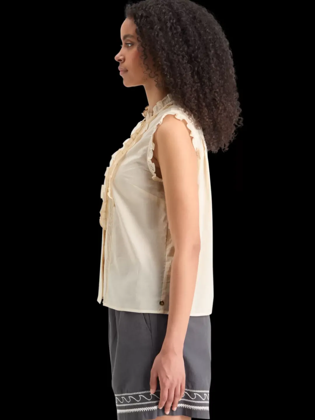 New Scotch & Soda Sleeveless ruffle shirt SoftIce