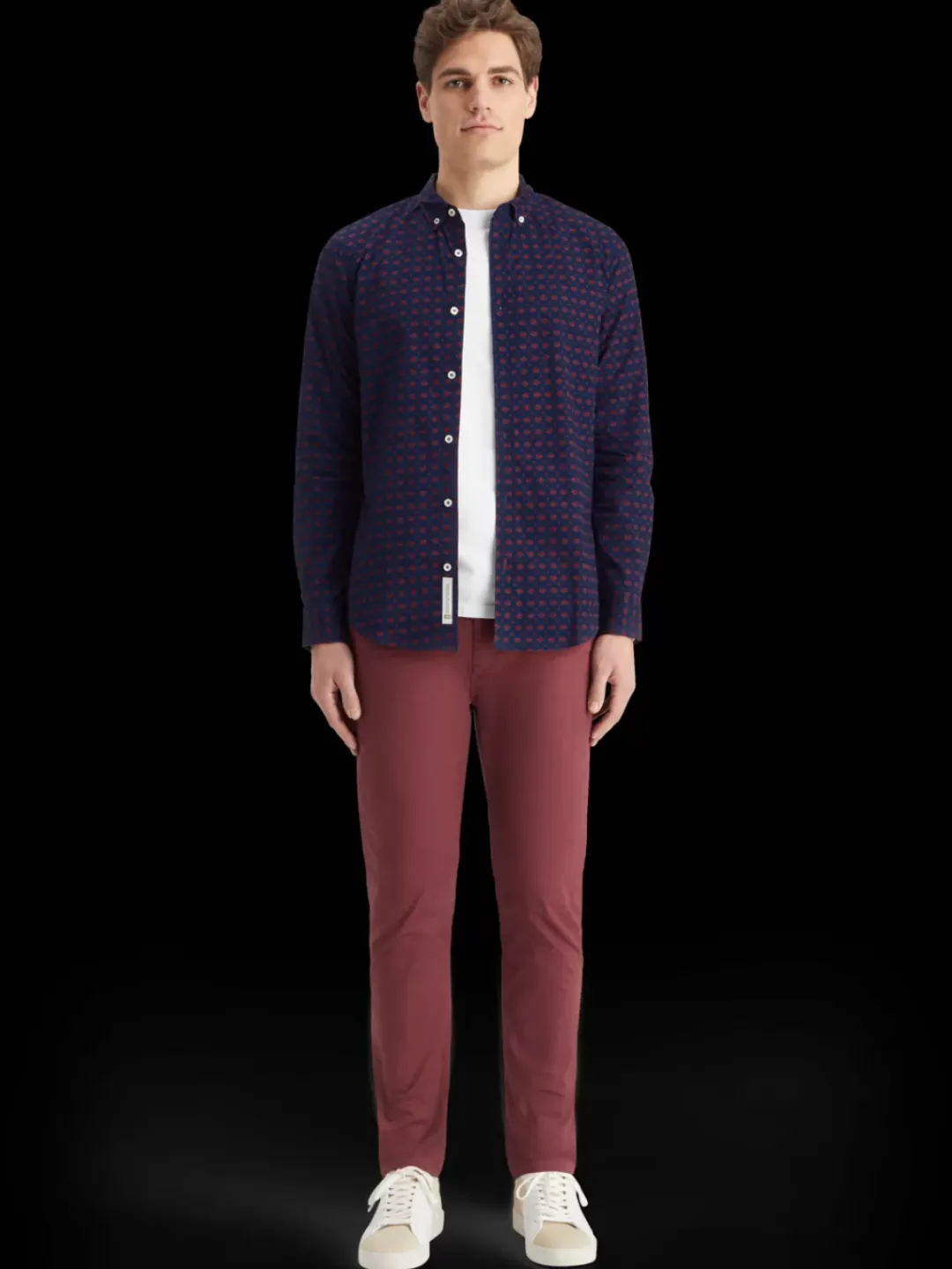 Online Scotch & Soda Slim fit ditsy aop shirt