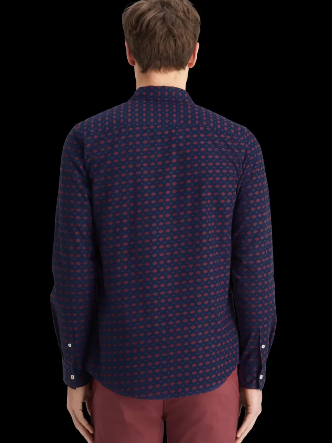 Online Scotch & Soda Slim fit ditsy aop shirt
