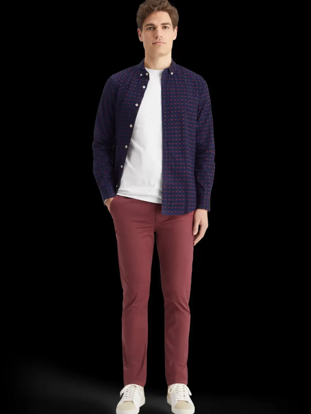 Online Scotch & Soda Slim fit ditsy aop shirt