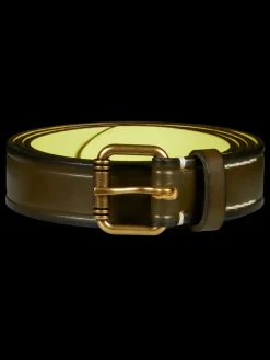 Sale Scotch & Soda Slim leather belt Algae