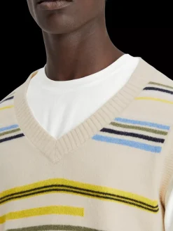 Sale Scotch & Soda Soft knit vest Parchment