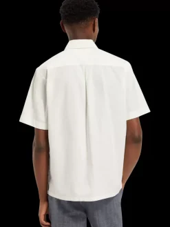 Clearance Scotch & Soda Solid cotton shirt BrightWhite