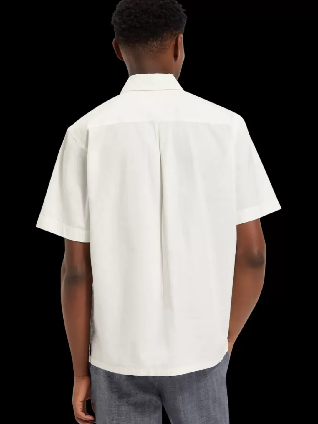 Clearance Scotch & Soda Solid cotton shirt BrightWhite