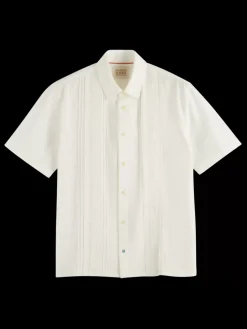 Clearance Scotch & Soda Solid cotton shirt BrightWhite