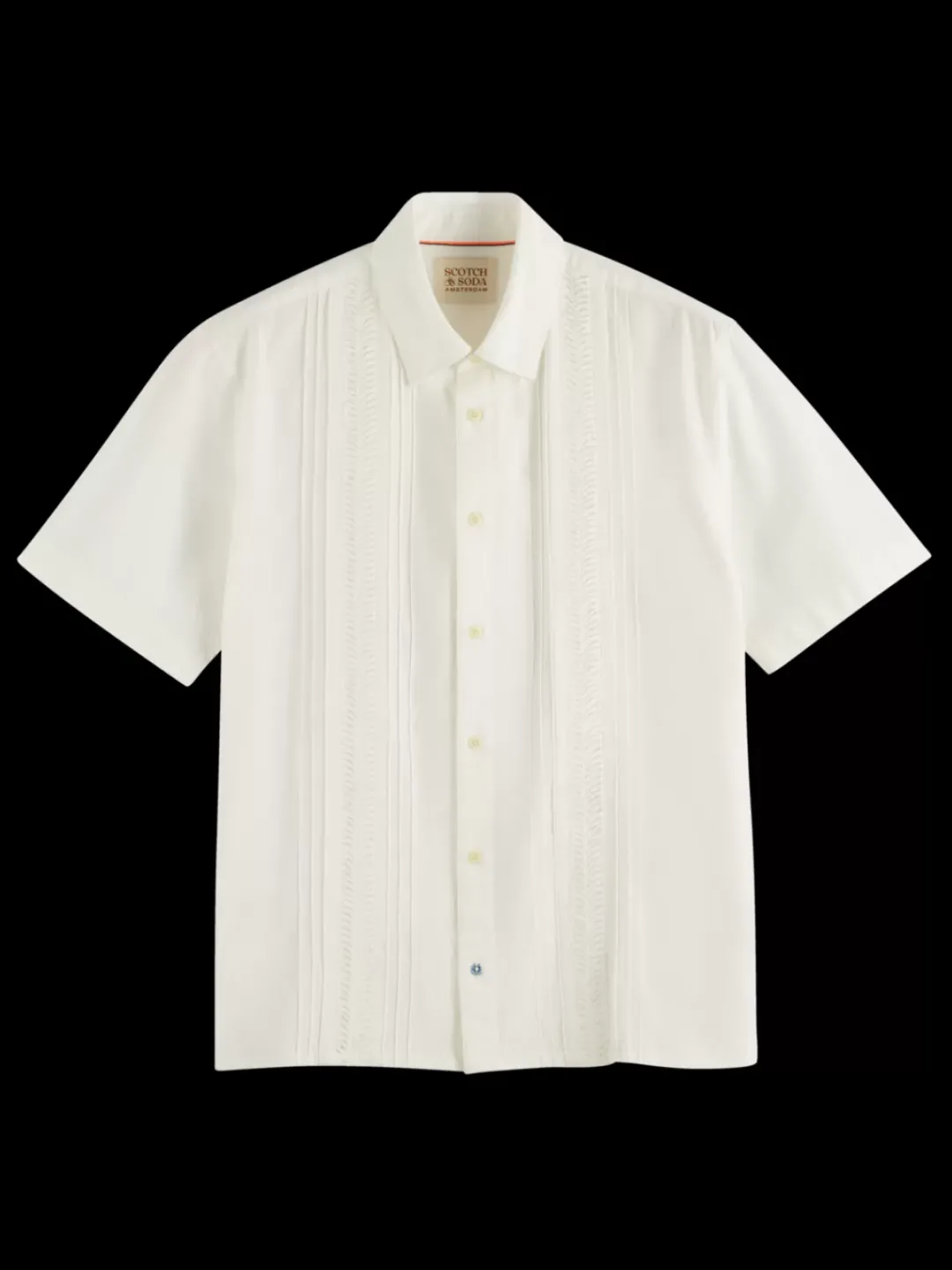 Clearance Scotch & Soda Solid cotton shirt BrightWhite