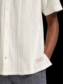 Clearance Scotch & Soda Solid cotton shirt BrightWhite
