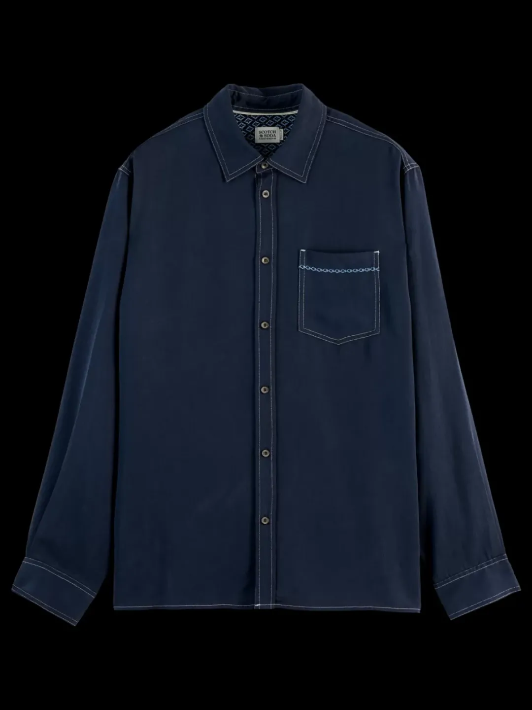 Hot Scotch & Soda SOLID TENCEL SHIRT Night