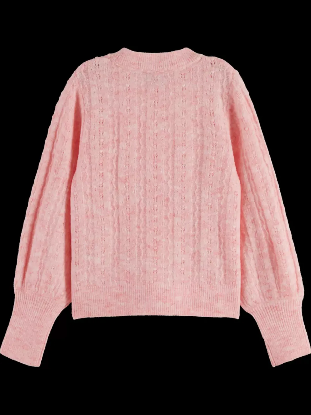 Online Scotch & Soda SPACE DYED LIGHTWEIGHT AJOUR KNIT PalePeach