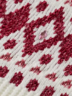 Outlet Scotch & Soda SPARKLY FAIR ISLE PULLOVER RoseGlitter