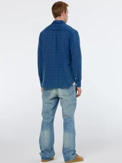 Hot Scotch & Soda Special denim weave with wash effects shirt WashedIndigo