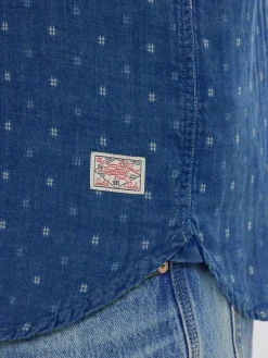 Hot Scotch & Soda Special denim weave with wash effects shirt WashedIndigo