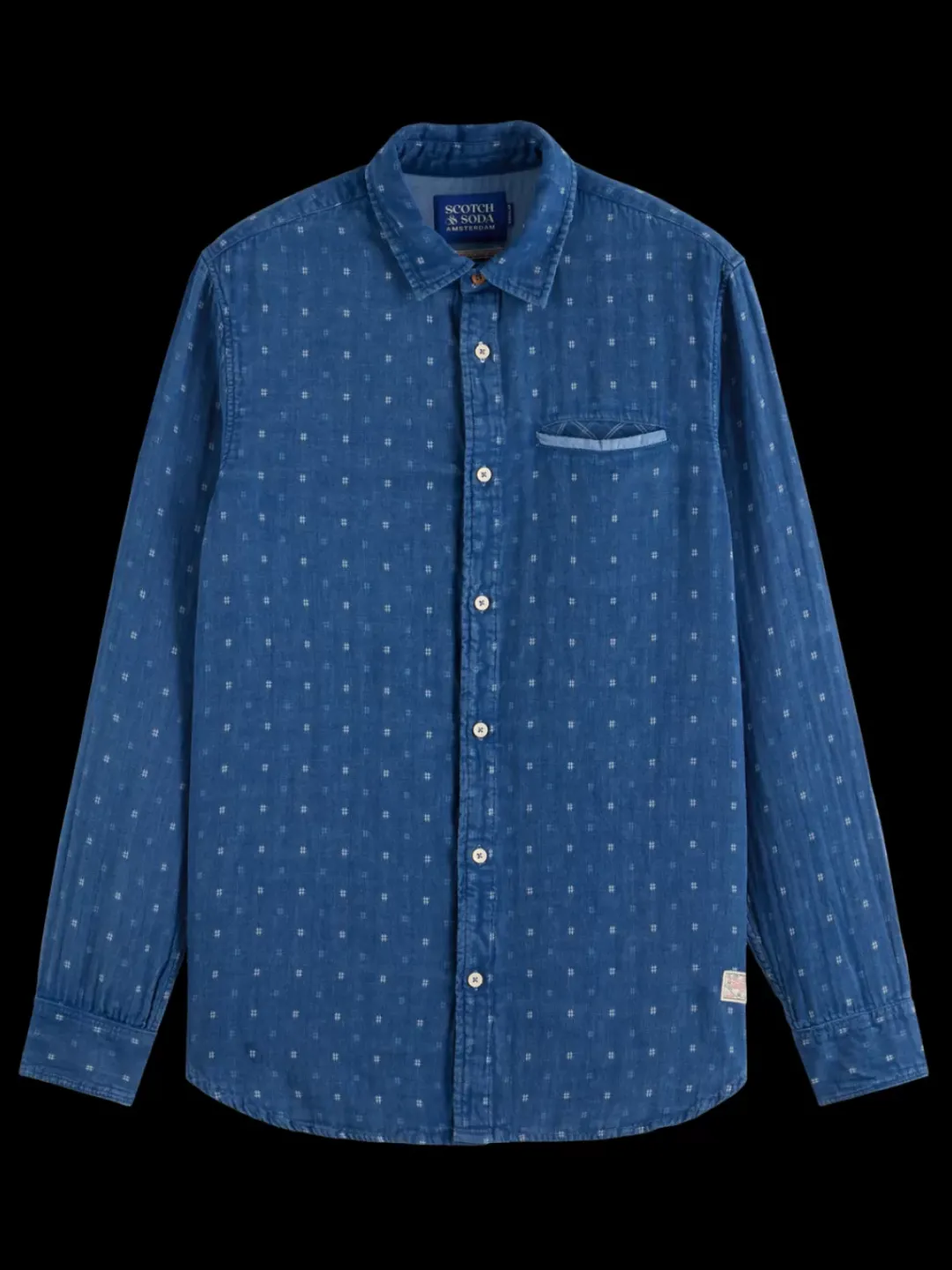 Hot Scotch & Soda Special denim weave with wash effects shirt WashedIndigo
