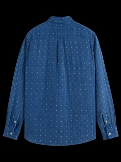 Hot Scotch & Soda Special denim weave with wash effects shirt WashedIndigo