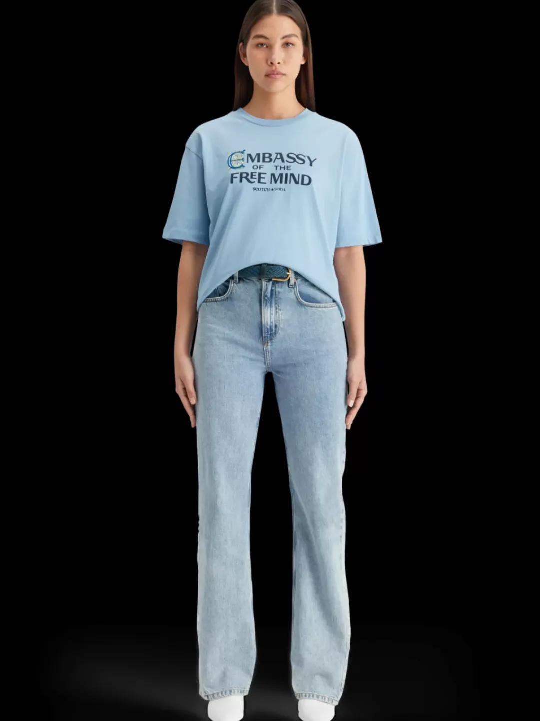 New Scotch & Soda SPRAYED ARTWORK BOYFRIEND FIT T-SHIRT