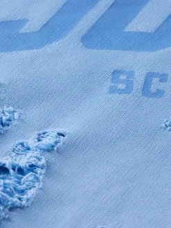 Clearance Scotch & Soda SPRAYED HOODIE WITH DESTROYED DETAILS