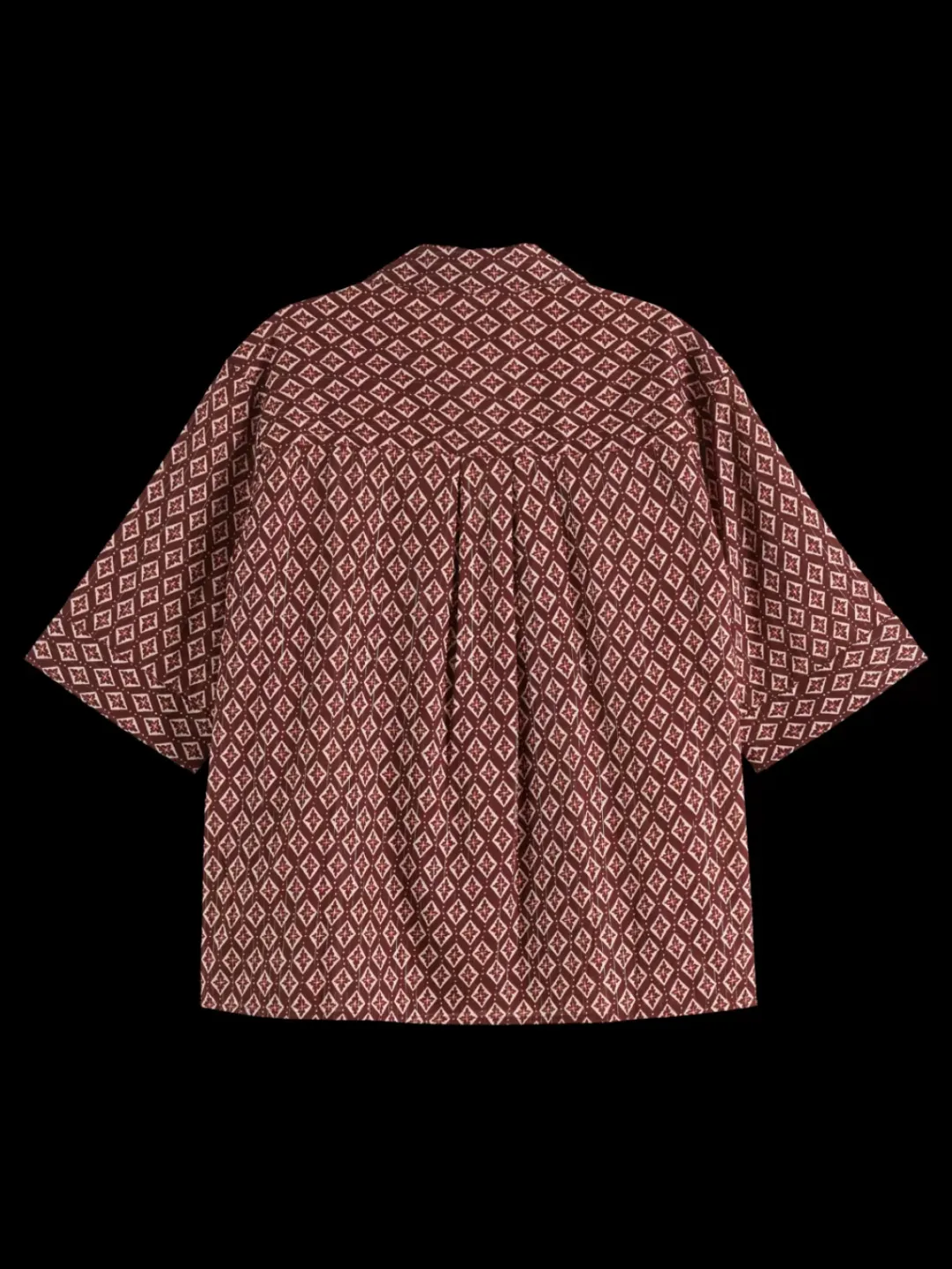 Discount Scotch & Soda Ss shirt lurex print GeoFlowerBordeaux