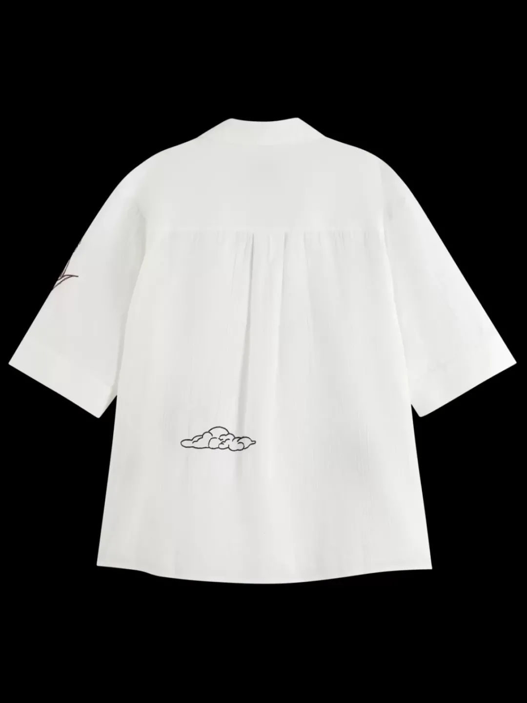 Fashion Scotch & Soda Ss shirt with embroidery White