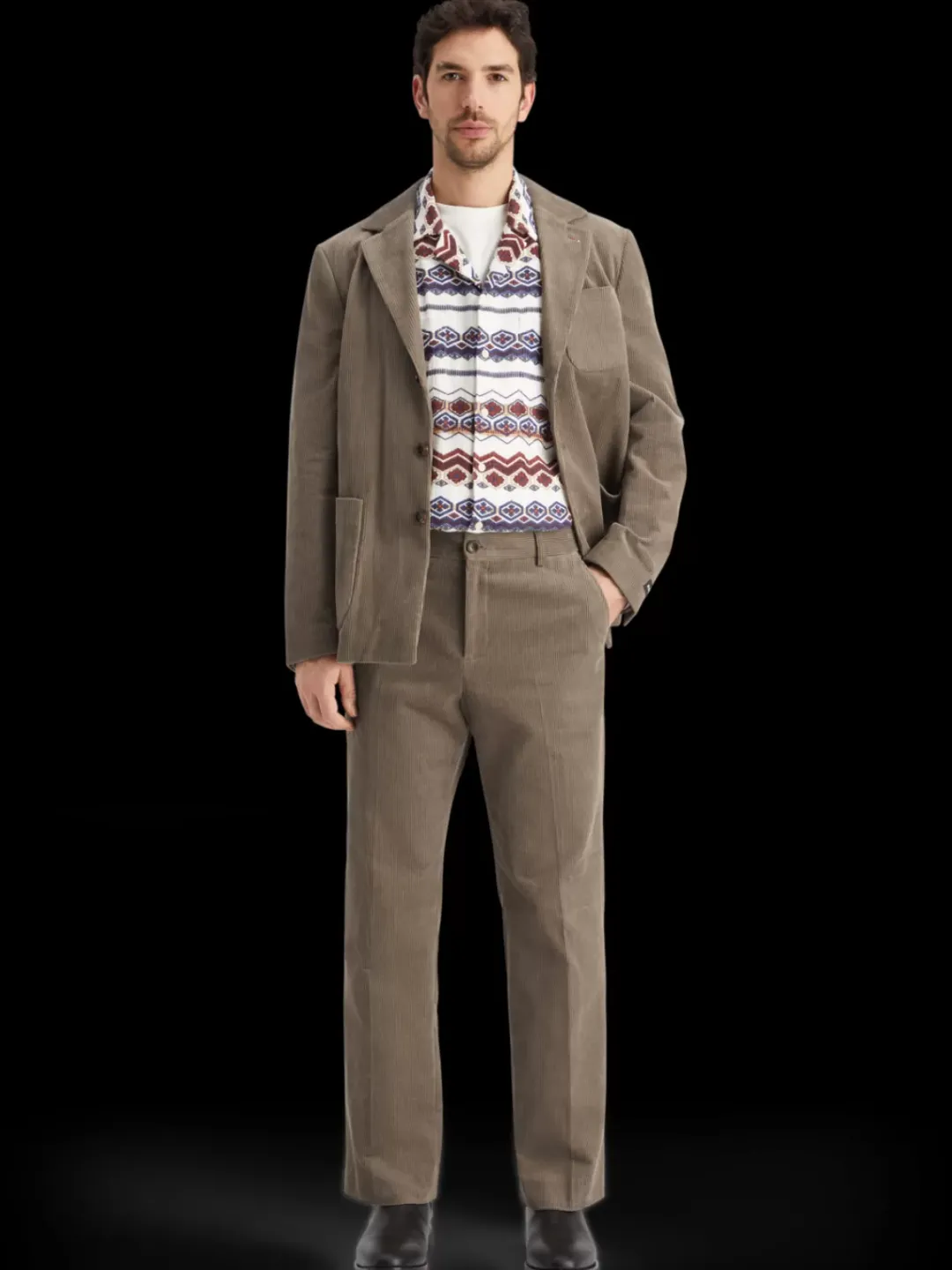 Hot Scotch & Soda Straight fit cotton corduroy chino Cappuchino