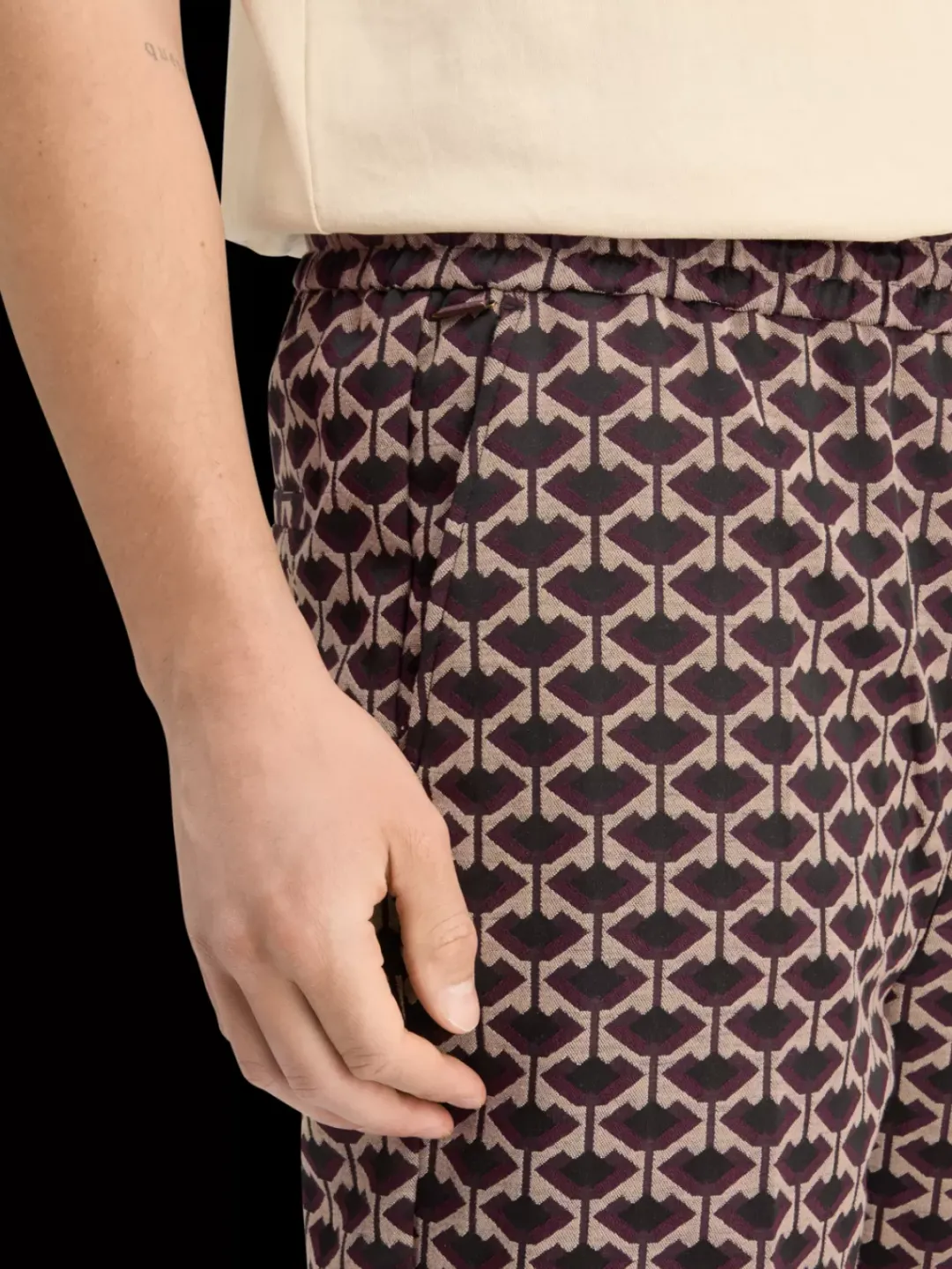 Online Scotch & Soda STRAIGHT FIT JACQUARD JOGGER GeoTulip