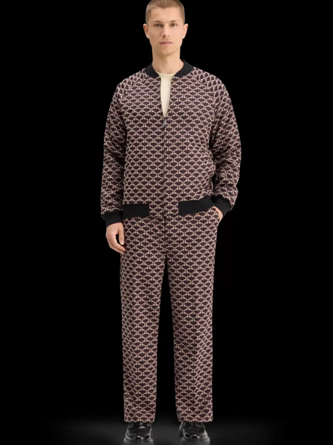 Online Scotch & Soda STRAIGHT FIT JACQUARD JOGGER GeoTulip