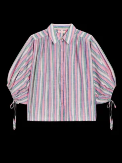Hot Scotch & Soda STRIPED BALLOON SLEEVE SHIRT BeachStripe