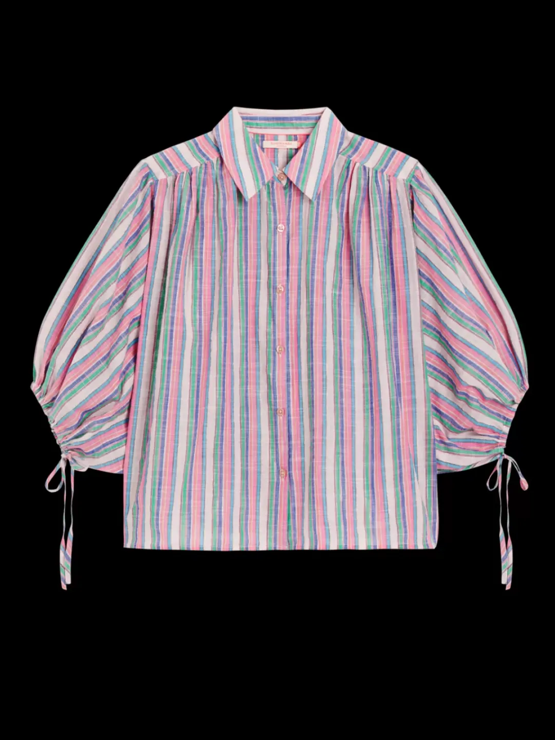 Hot Scotch & Soda STRIPED BALLOON SLEEVE SHIRT BeachStripe