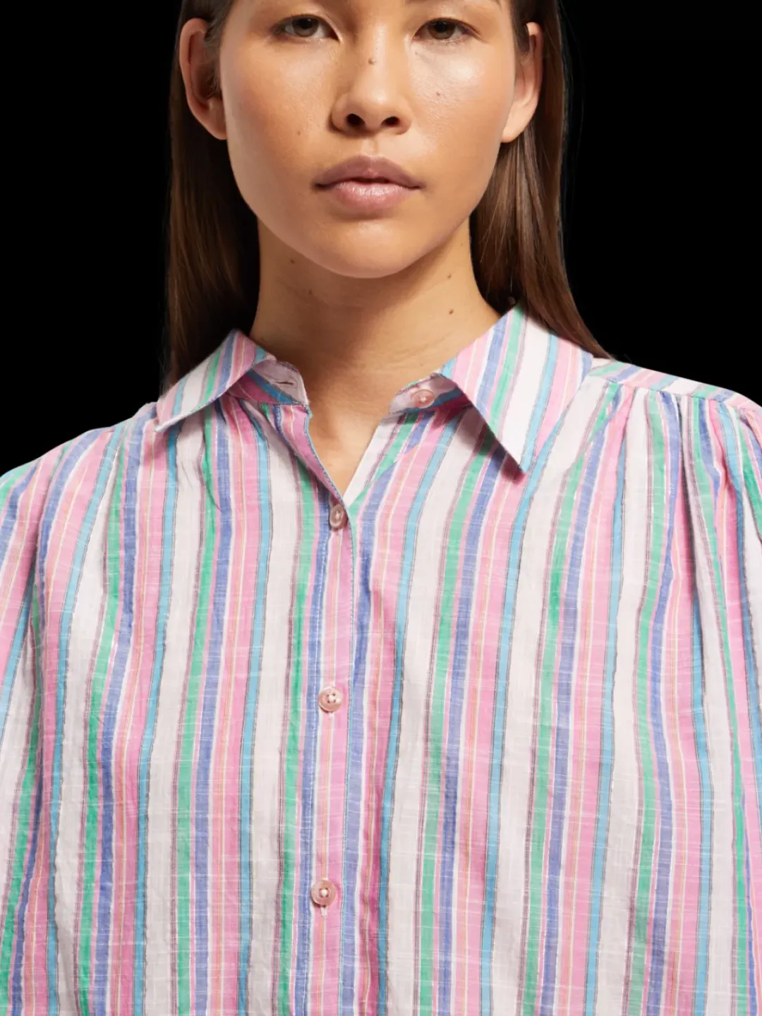 Hot Scotch & Soda STRIPED BALLOON SLEEVE SHIRT BeachStripe
