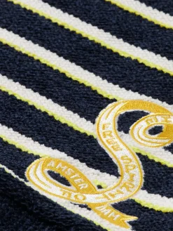 Fashion Scotch & Soda STRIPED FELPA CREWNECK Night/Ecru/EmbassyYellowStripe