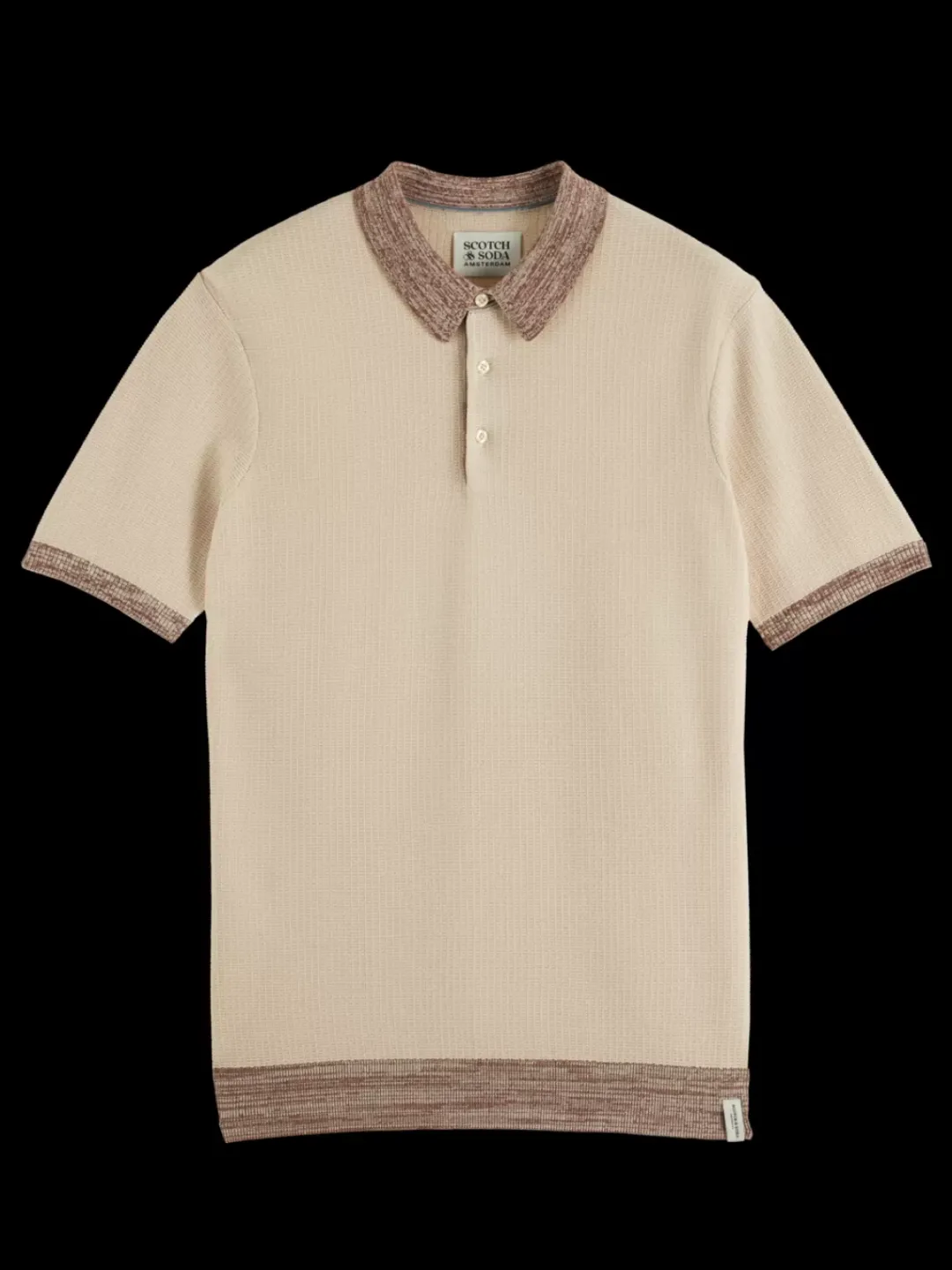 Hot Scotch & Soda Structure knitted polo