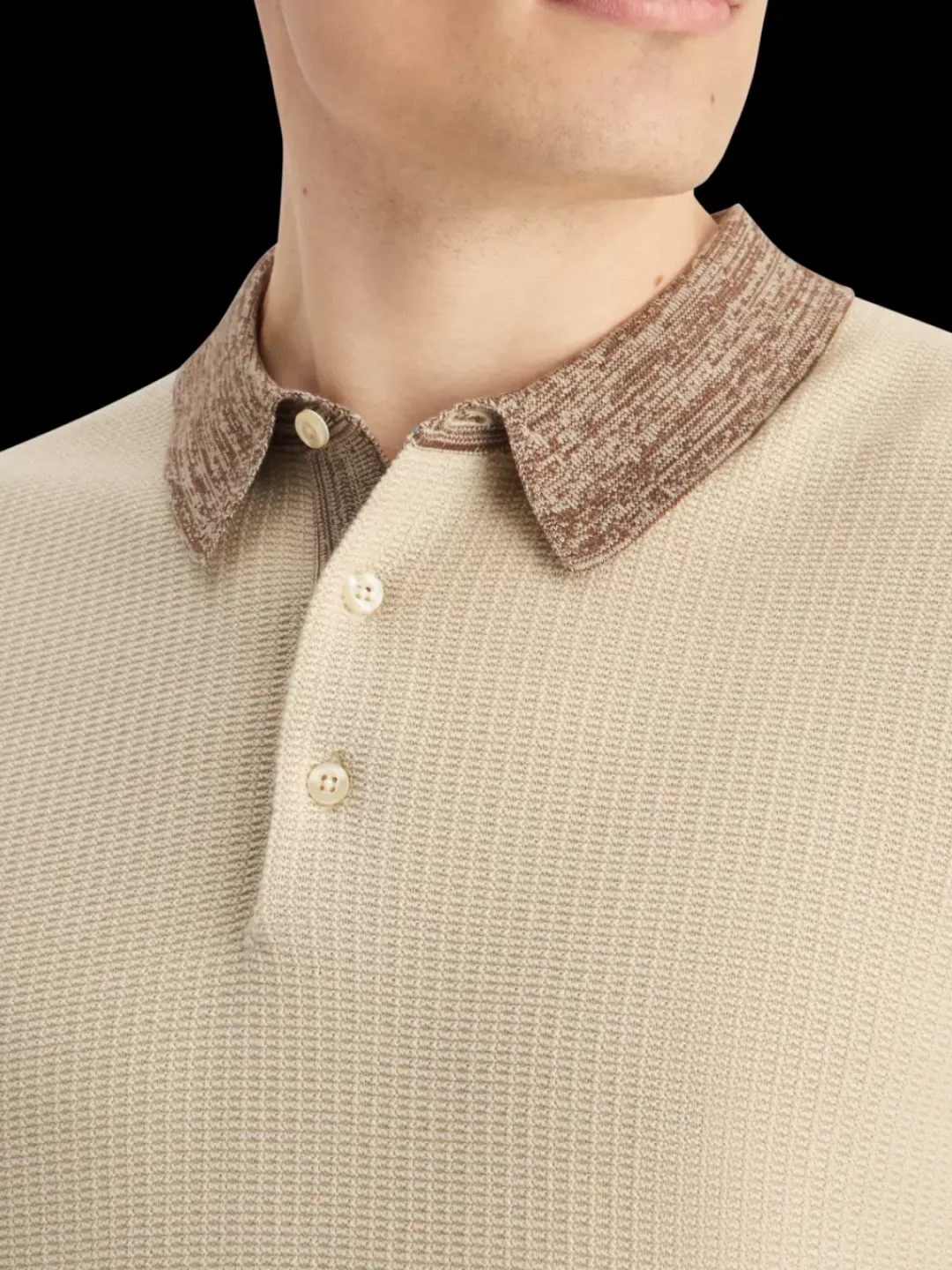 Hot Scotch & Soda Structure knitted polo