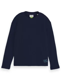 Outlet Scotch & Soda STRUCTURED LONG-SLEEVED T-SHIRT Night