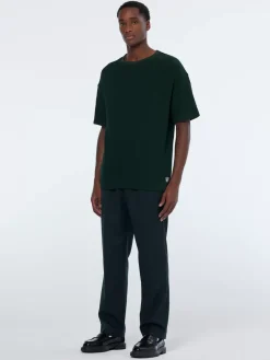 Online Scotch & Soda Structured loose fit t-shirt AmsterdamGreen