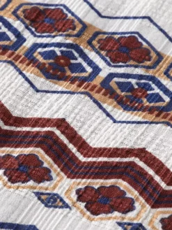 Hot Scotch & Soda Structured printed stripe shirt RedBlueMulti