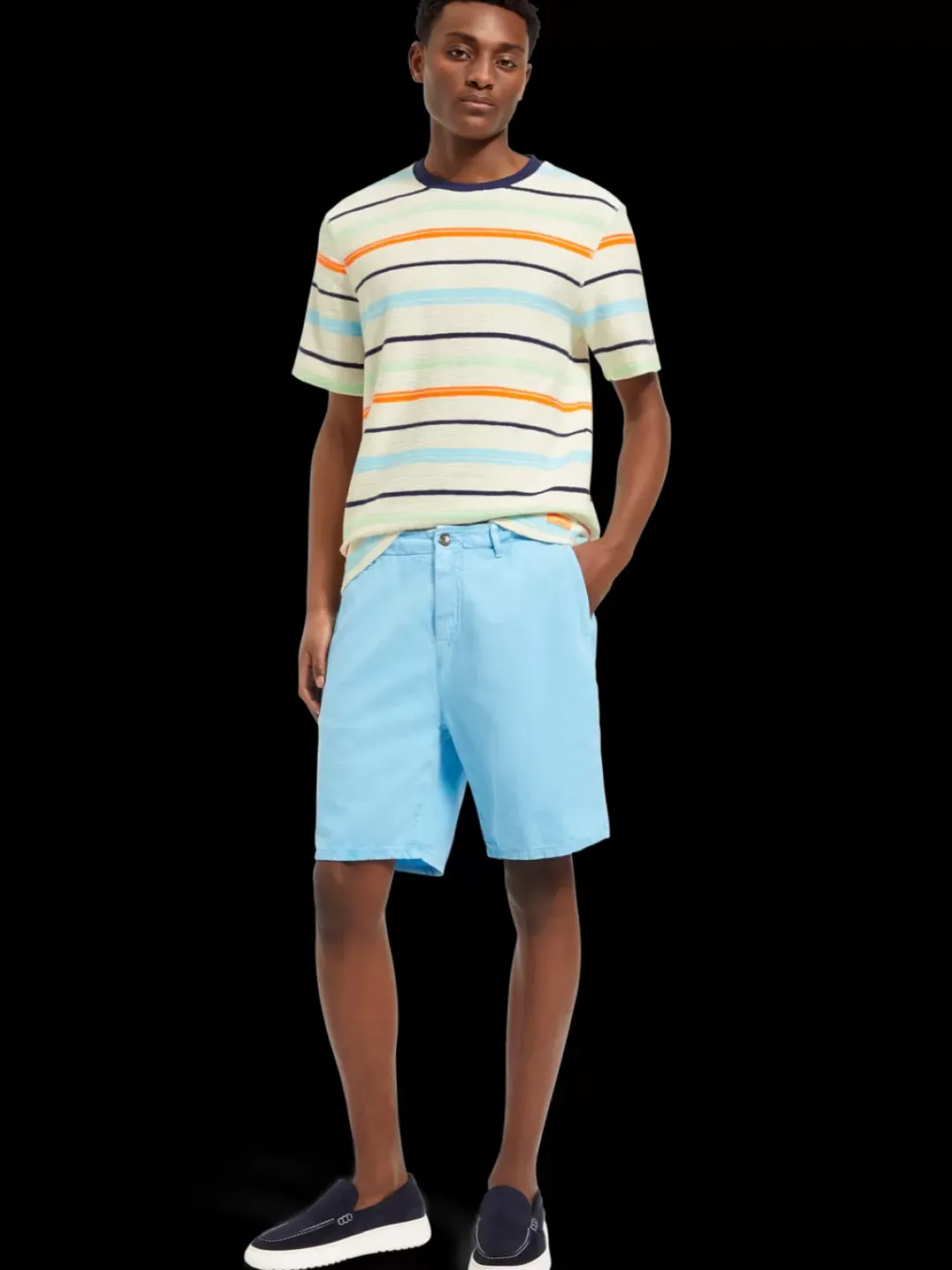 Best Scotch & Soda Structured striped t-shirt MulticolourStripe