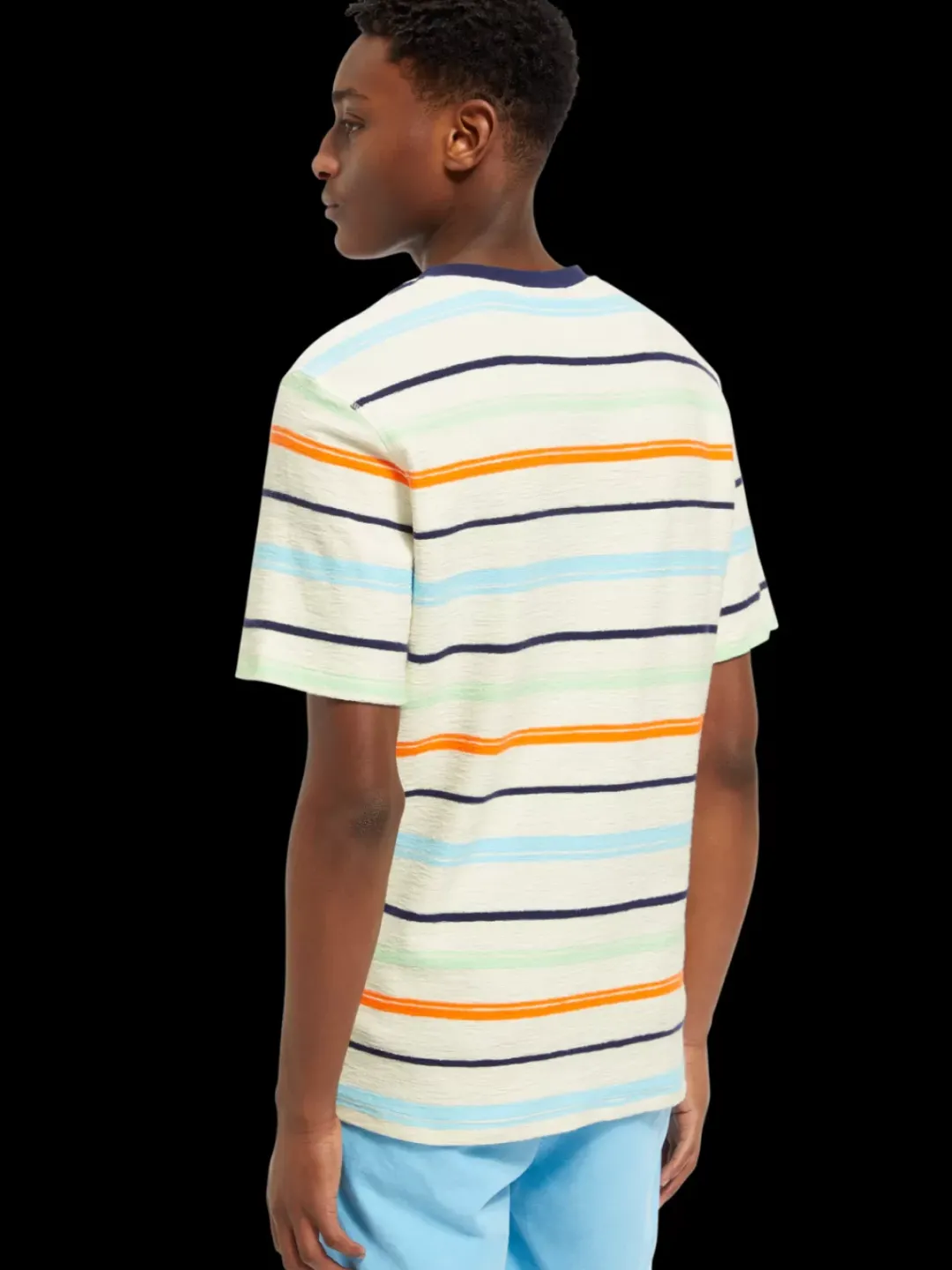 Best Scotch & Soda Structured striped t-shirt MulticolourStripe