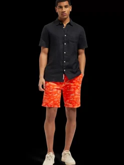 Hot Scotch & Soda Stuart- printed stretch-cotton chino short