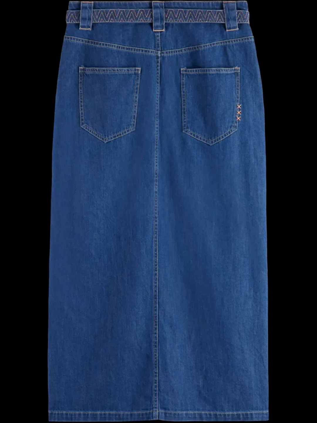 New Scotch & Soda SUMMERY SKIRT WITH BELT - WASHED INDIGO WashedIndigo