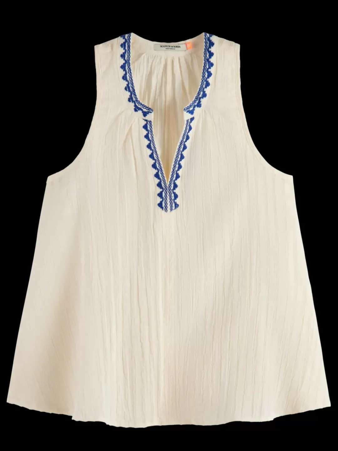 Sale Scotch & Soda TANK TOP WITH TAPE DETAIL White