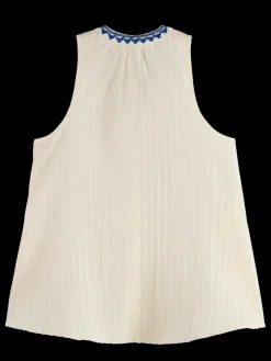 Sale Scotch & Soda TANK TOP WITH TAPE DETAIL White