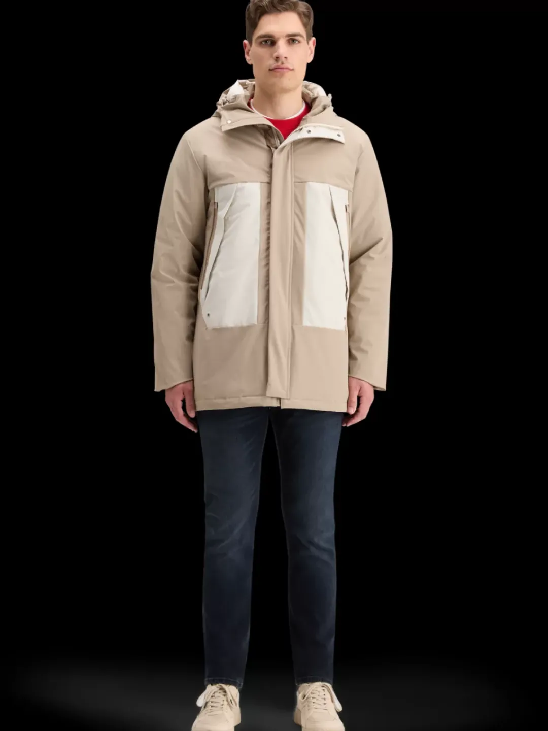 Fashion Scotch & Soda TECHNICAL CITY PARKA Mocha