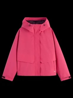 New Scotch & Soda TECHNICAL LIGHTWEIGHT HOODED JACKET BrightRaspberry