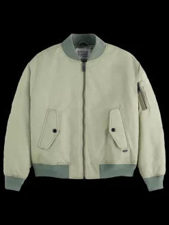 Online Scotch & Soda TECHNICAL NYLON BOMBER Sage