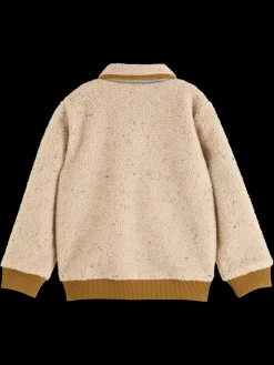 Hot Scotch & Soda TEDDY JACKET WITH COLOURFUL NEPS Ecru